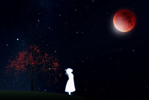 Under A Partial Crimson Moon